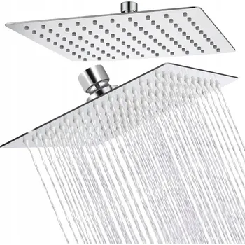 Sprchová hlavice DEŠŤOVÁ HLAVICE SLIM ČTVERCOVÁ 250MM 25x25CM OCELOVÁ CHROMOVÁ