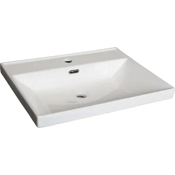 Nábytkové umyvadlo, 60,5x46,2x14,7 cm, keramické, bílé