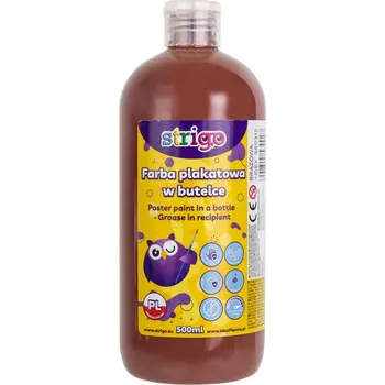 Výtvarná barva Temperová barva STRIGO 500 ml - hnědá