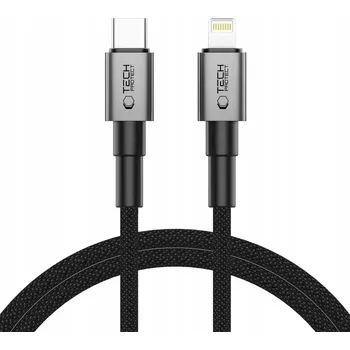 Datový kabel Kabel Tech-protect USB typ C - USB typ C 1 m šedý