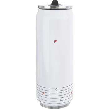 Termoska Termohrnek PLECHOVKA lahev na pití srdce 0,5L