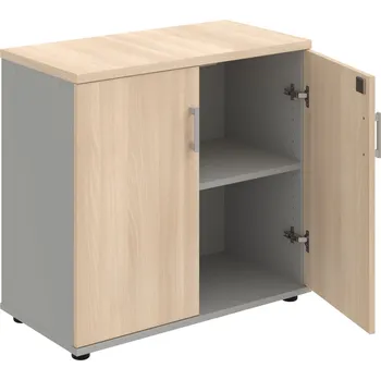 SPZ 80 40 – Skříňka ke stolu, zavřená, š. 80 cm - Akát , Šedá , USH – hranatá