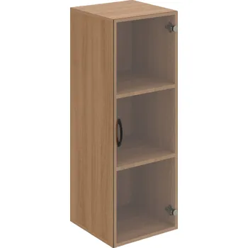 Policová skříň D 3 40 02 – Skříň policová dvéřová 111 × 40 cm - Čiré , Višeň , UCO – černá