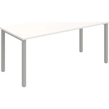 Psací stůl UJ 1800 – Stůl jednací rovný 180 cm - Bílá , Šedý kov