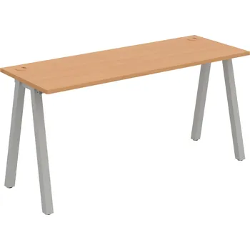 Psací stůl UE A 1600 – Stůl pracovní délky 160 cm, hl. 60 cm - Buk , Šedý kov