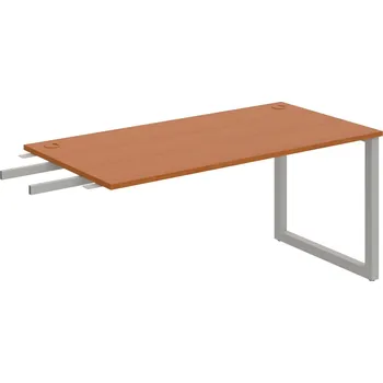 Psací stůl US O 1600 RU – Stůl pracovní délky 160 cm, k řetězení - Třešeň , Šedý kov