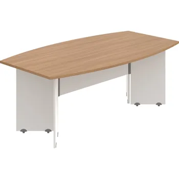 Jednací stůl GJ 200 – Stůl jednací sud 200 cm - Višeň , Bílá