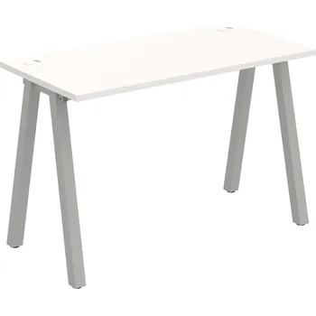 Psací stůl UE A 1200 – Stůl pracovní délky 120 cm, hl. 60 cm - Bílá , Šedý kov