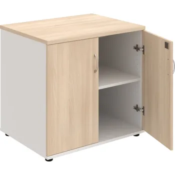 SPZ 80 60 N – Skříňka ke stolu, zavřená, š. 80 cm, léta napříč - Akát , Bílá , USN – Hobis