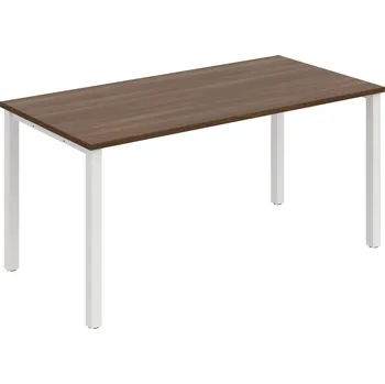 Psací stůl UJ 1600 – Stůl jednací rovný 160 cm - Ořech , Bílý kov