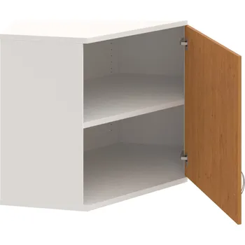 Policová skříň SRV 2 01 P H – Skříň vnitřní roh pravá 76,8 cm - Olše , Bílá , USN – Hobis