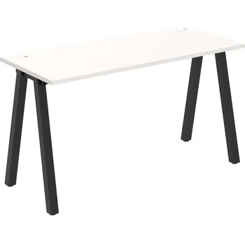 Psací stůl UE A 1400 – Stůl pracovní délky 140 cm, hl. 60 cm - Bílá , Černý kov