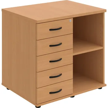 SPKZ 3 80 60 L P – Skříňka ke stolu, levá, s centrálním zamykáním - Buk , Buk , UCO – černá