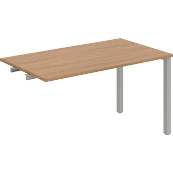 Psací stůl UJ 1400 R – Stůl jednací rovný délky 140 cm, k řetězení - Višeň , Šedý kov