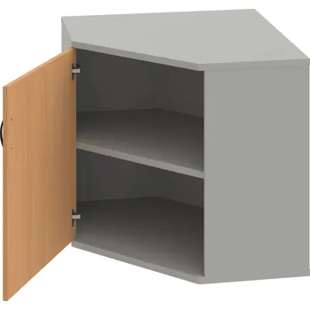 Policová skříň SRV 2 01 L – Skříň vnitřní roh levá 76,8 cm - Buk , Šedá , UCO – černá