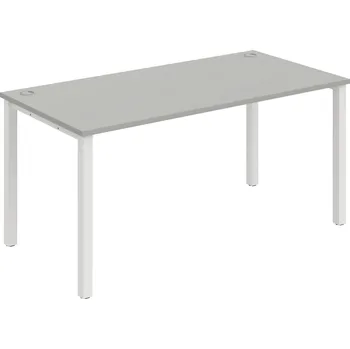 Psací stůl US 1600 – Stůl pracovní rovný 160 cm - Šedá , Bílý kov