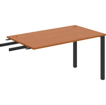 Psací stůl US 1400 RU – Stůl pracovní délky 140 cm, k řetězení - Třešeň , Černý kov