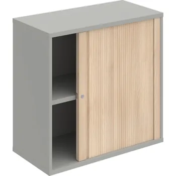 Policová skříň SZ 2 80 03 P – Skříň policová roletová pravá 76.8 × 80 cm - Šedá , Akát