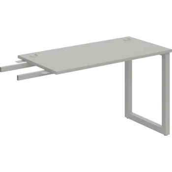 Psací stůl UE O 1200 RU – Stůl pracovní délky 120 cm, hl. 60 cm, k řetězení - Šedá , Šedý kov