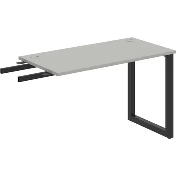 Psací stůl UE O 1200 RU – Stůl pracovní délky 120 cm, hl. 60 cm, k řetězení - Šedá , Černý kov