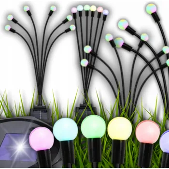 Venkovní osvětlení Sada 2 ks Solární Zahradní Lampa Zapichovací Koule Bílá studená