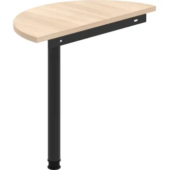 Psací stůl GP 80 – Stůl zakončovací oblouk 80 cm - Akát , Černý kov