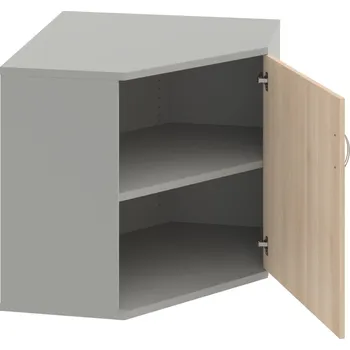 Policová skříň SRV 2 01 P – Skříň vnitřní roh pravá 76,8 cm - Akát , Šedá , USN – Hobis