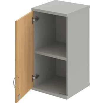 Policová skříň SZ 2 40 01 L H – Skříň policová dvéřová 76,8 × 40 cm - Dub , Šedá , USN – Hobis