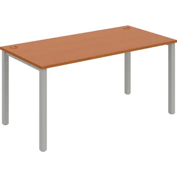 Psací stůl US 1600 – Stůl pracovní rovný 160 cm - Třešeň , Šedý kov