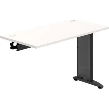 Psací stůl FE 1200 R – Stůl pracovní řetězící rovný 120 cm, hl. 60 cm - Bílá , Černý kov