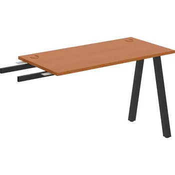 Psací stůl UE A 1200 RU – Stůl pracovní délky 120 cm, hl. 60 cm, k řetězení - Třešeň , Černý kov