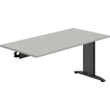 Jednací stůl FJ 1600 R – Stůl jednací řetězící rovný 160 cm - Šedá , Černý kov