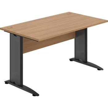 Psací stůl CS 1400 – Stůl pracovní rovný 140 cm - Višeň , Višeň , Černý kov