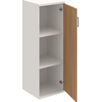 Policová skříň S 3 40 01 P – Skříň policová dvéřová 115,2 × 40 cm - Višeň , Bílá , USH – hranatá