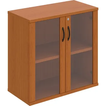 Policová skříň SZ 2 80 02 – Skříň policová dvéřová 76,8 × 80 cm - Třešeň , Třešeň , UCO – černá