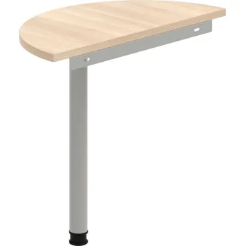 Jednací stůl GP 80 – Stůl zakončovací oblouk 80 cm - Akát , Šedý kov