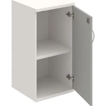 Policová skříň SZ 2 40 01 P – Skříň policová dvéřová 76,8 × 40 cm - Šedá , Bílá , USN – Hobis