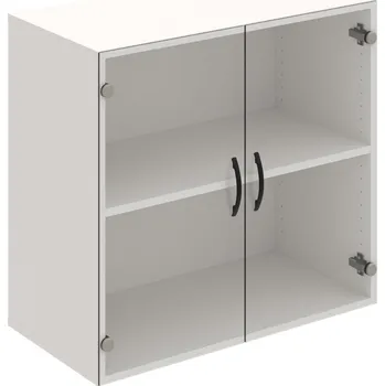 Policová skříň D 2 80 02 – Skříň policová dvéřová 74 × 80 cm - Čiré , Bílá , UCO – černá