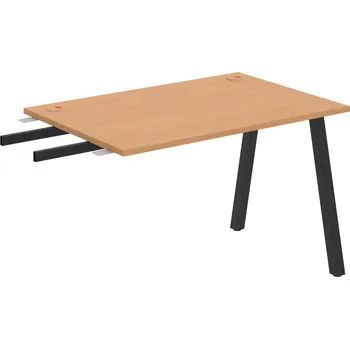 Psací stůl US A 1200 RU – Stůl pracovní délky 120 cm, k řetězení - Buk , Černý kov