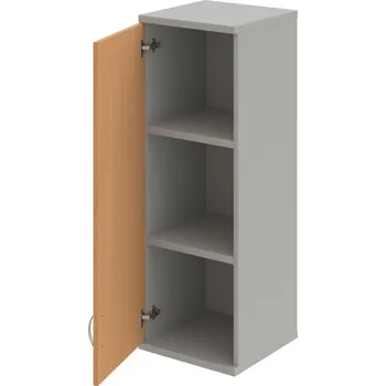 Policová skříň S 3 40 01 L H – Skříň policová dvéřová 115,2 × 40 cm - Buk , Šedá , USN – Hobis