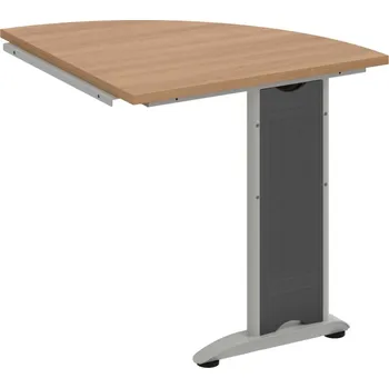 Jednací stůl CP 901 P – Stůl spojovací pravý - Višeň , Šedý kov