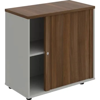 SPRZ 80 40 P – Skříňka ke stolu, roletová, pravá, š. 80 cm - Ořech , Šedá , Ořech