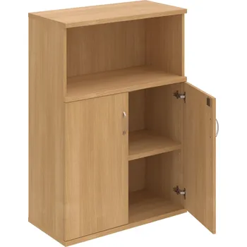 Policová skříň SZ 3 80 02 – Skříň policová dvéřová 115,2 × 80 cm - Dub , Dub , USN – Hobis