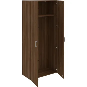 Policová skříň DZR 5 80 01 – Skříň šatní dvéřová 185 × 80 cm - Ořech , Ořech , USH – hranatá