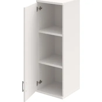 Policová skříň S 3 40 01 L H – Skříň policová dvéřová 115,2 × 40 cm - Bílá , Bílá , USH – hranatá