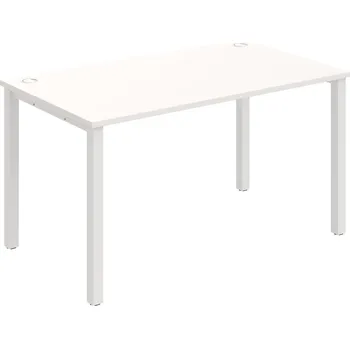 Psací stůl US 1400 – Stůl pracovní rovný 140 cm - Bílá , Bílý kov