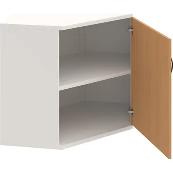 Policová skříň SRV 2 01 P – Skříň vnitřní roh pravá 76,8 cm - Buk , Bílá , UCO – černá