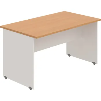 Psací stůl GJ 1400 – Stůl jednací rovný 140 cm - Buk , Bílá