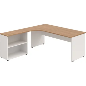 Psací stůl GE 1800 H P – Sestava pravá 180 cm - Višeň , Bílá