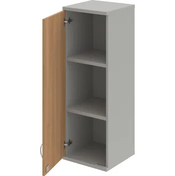 Policová skříň SZ 3 40 01 L H – Skříň policová dvéřová 115,2 × 40 cm - Višeň , Šedá , USN – Hobis